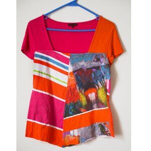 Painted Top / Size 40 / Fits like XL / Stretches / Brand: Aventure des toiles